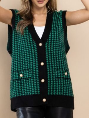 CHALECO DE PUNTO VERDE