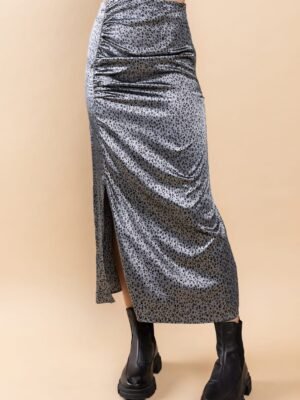 FALDA ANIMAL PRINT GRIS