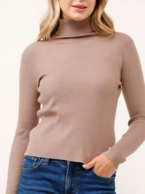 BLUSA CUELLO DE TORTUGA COLOR MOKA